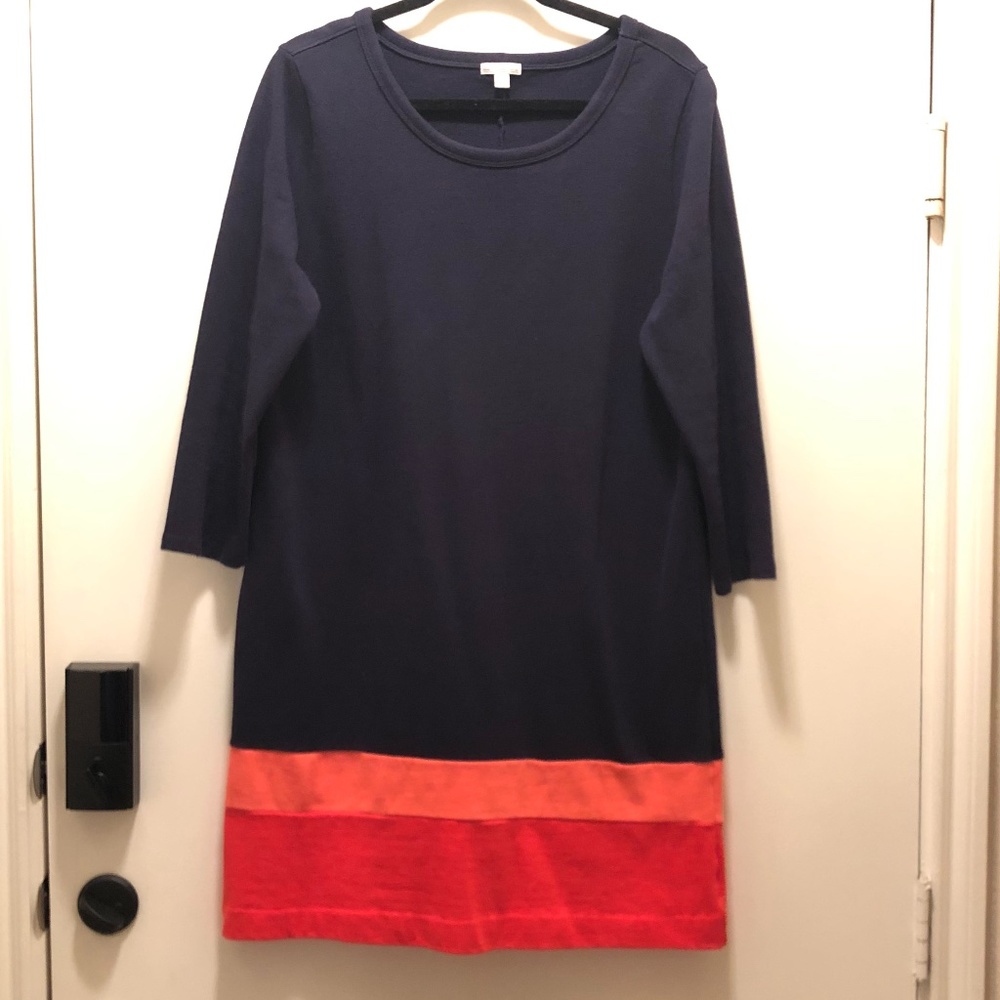GAP Navy & Coral Shift Dress